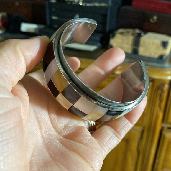 Retro Southwestern Mod
Chrome Shell inlay cuff... - Picture 3 of 12